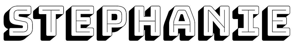 Name coloring page with name Stephanie in cool font that you can color in 