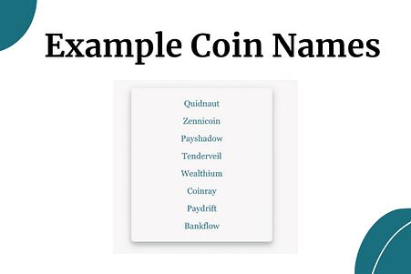 Example coin names from the currency name generator