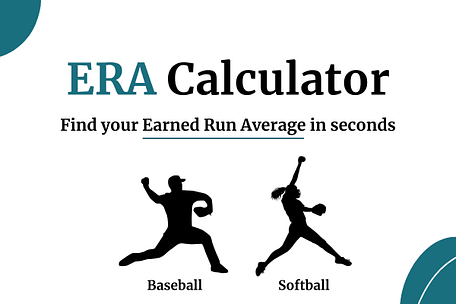 ERA calculator thumbnail showing a baseball pitcher and a softball pitcher