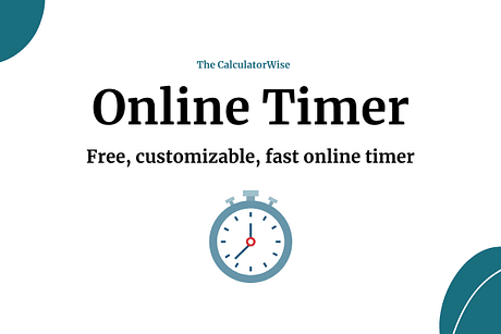 online timer thumbnail from calculatorwise with timer icon