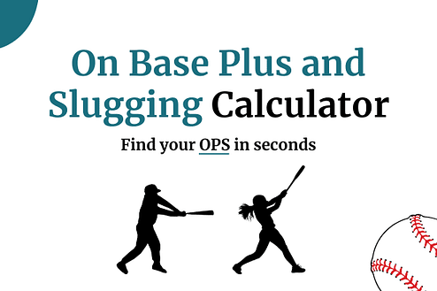 OPS Calculator thumbnail showing a baseball player and a softball player with the words: find your OPS in seconds