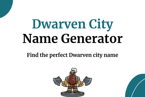 Dwarven City Name Generator thumbnail with dwarf
