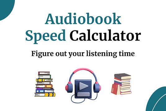 Audiobook Speed Calculator thumbnail with books and headphones