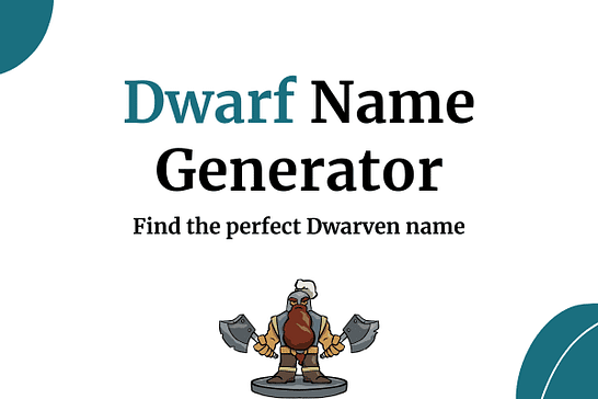 the dwarf name generator thumbnail featuring a dwarf illustration