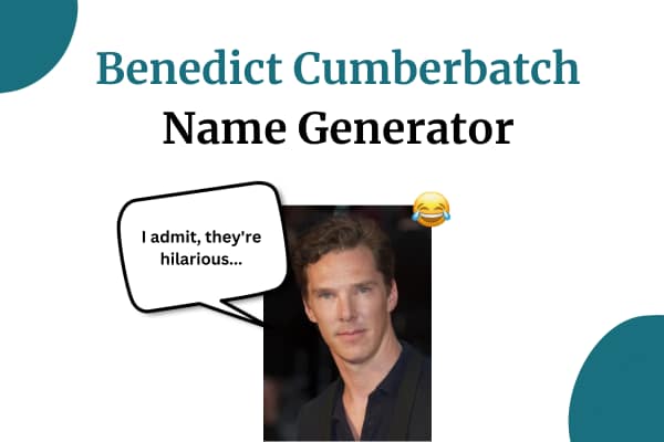 Benedict Cumberbatch name generator thumbnail with picture of benedict cumberbatch and quote bubble