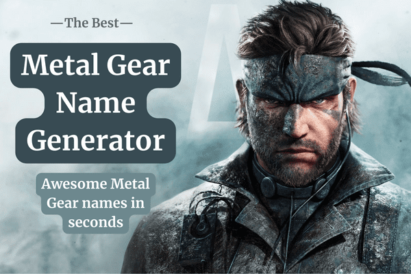 metal gear name generator thumbnail with a picture of metal gear character snake eater 