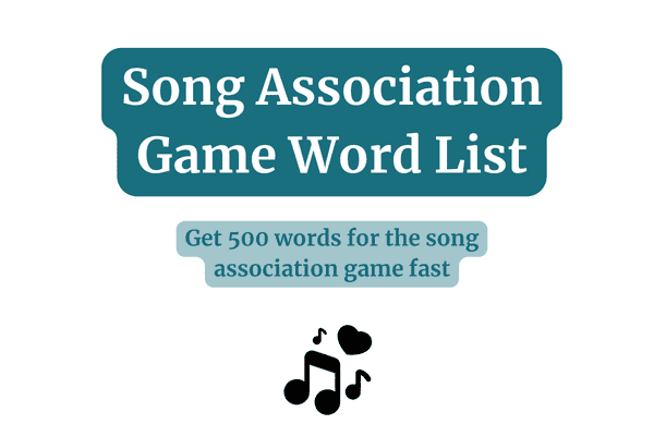 song association game word list thumbnail with a music and heart icon