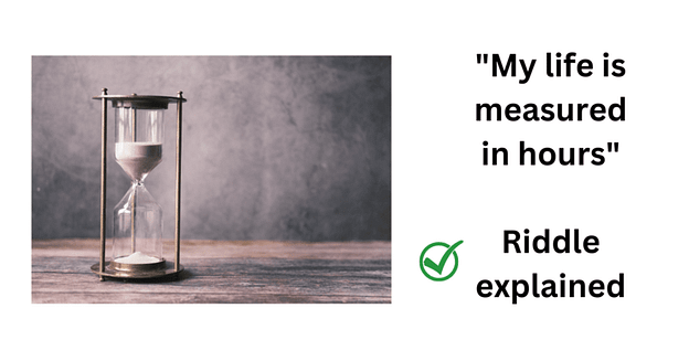 My life is measured in hours riddle explained