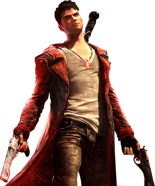 devil may cry 3 Dantes Awakening character holding two guns