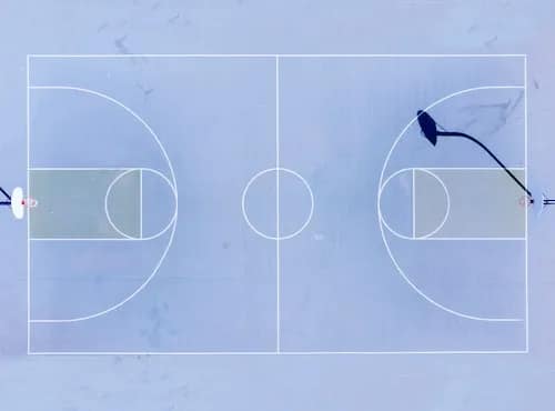 basketball court aerial shot