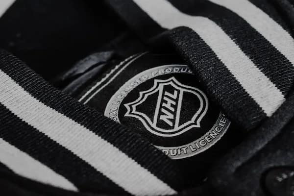 nhl logo in black fabric