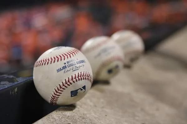 mlb baseballs with bokeh